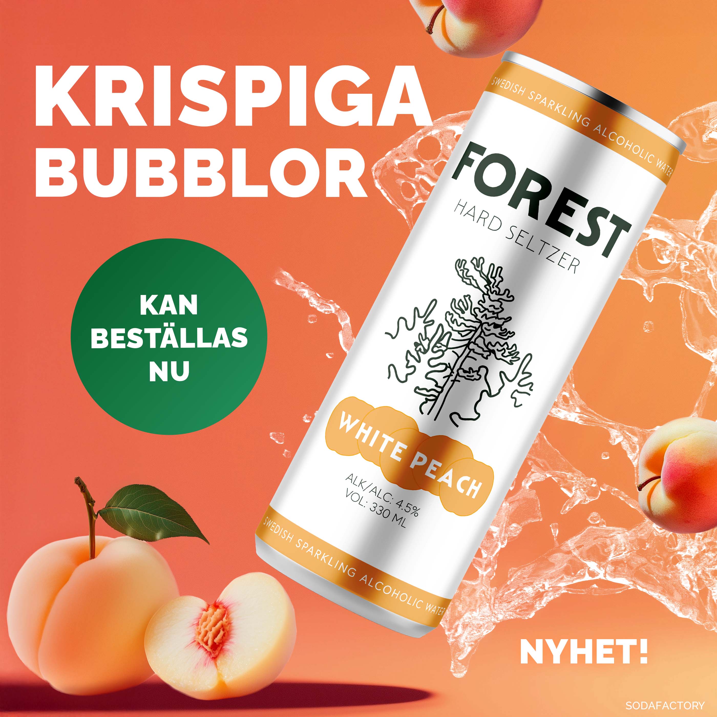 Forest Hard Seltzer White Peach Soda Factory 330 ml Forest Hard Seltzer White Peach Soda Factory 330 ml