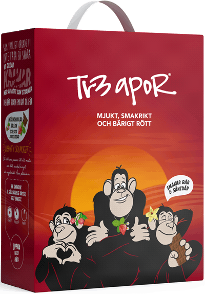 Tr3 Apor Mjukt och Smakrikt Rött 3000 ml